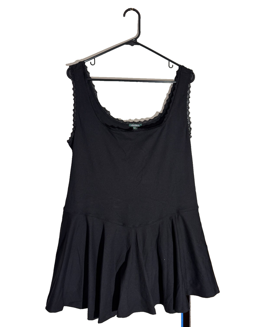 Wild Fable Women's Game Day Lace Drop Waist Mini Skater Dress Black XS NWT